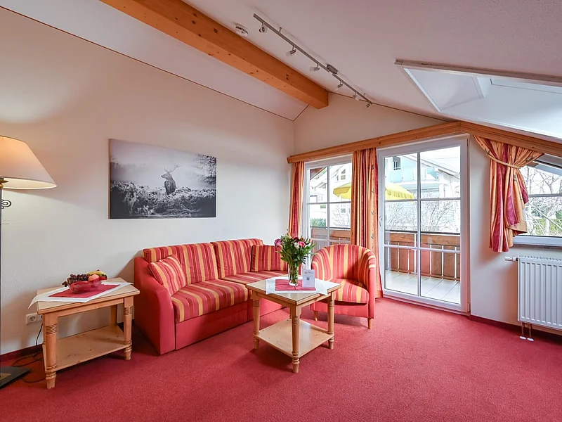 Wohnbereich eines Appartement in der Residenz Sonnenhang in Hopfen am See