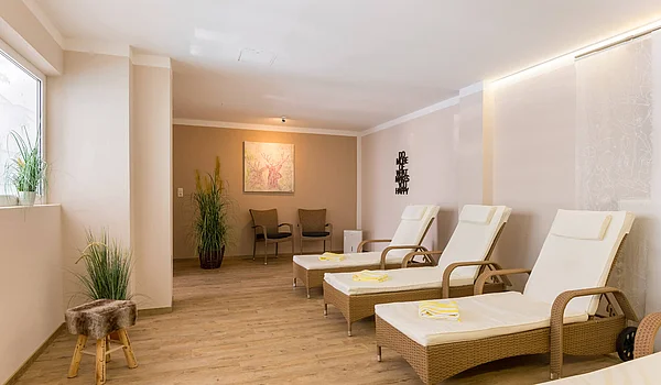 Ruheraum im Wellnessbereich in der Residenz Sonnenhang
